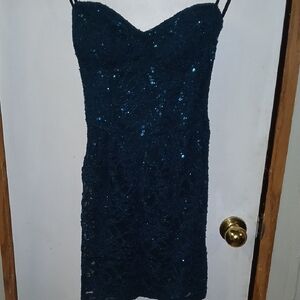 Darling Teal Textured Dress